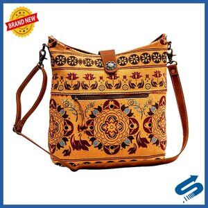 Leather Canvas Shoulder Crossbody Bag for Women - Everyday Use